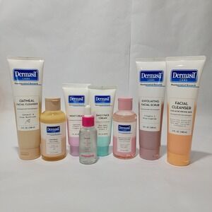 Dermasil Labs 8pc Facial Skincare Cleanser Toner Serum Cream AHA Vitamin C